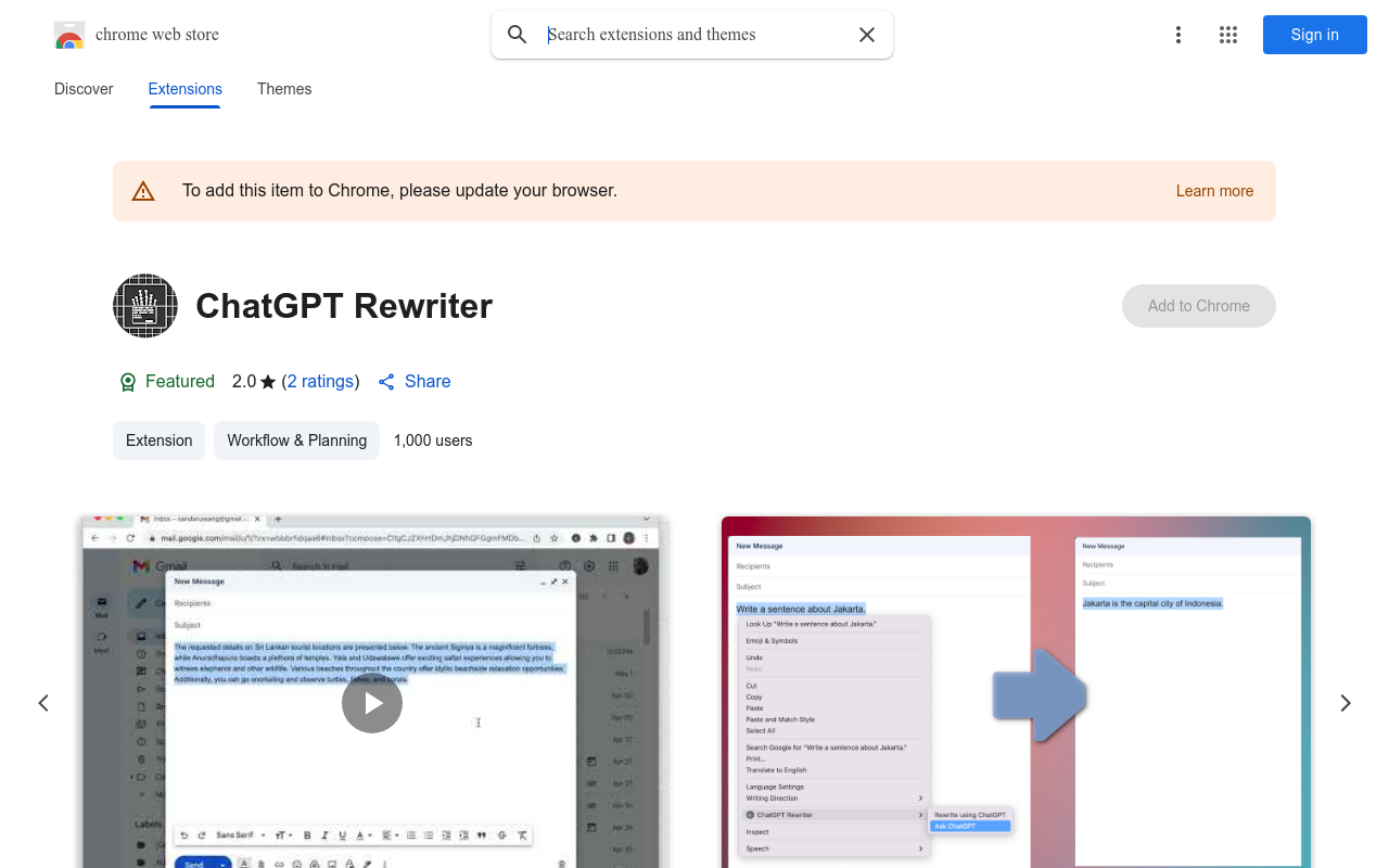 ChatGPT Rewriter