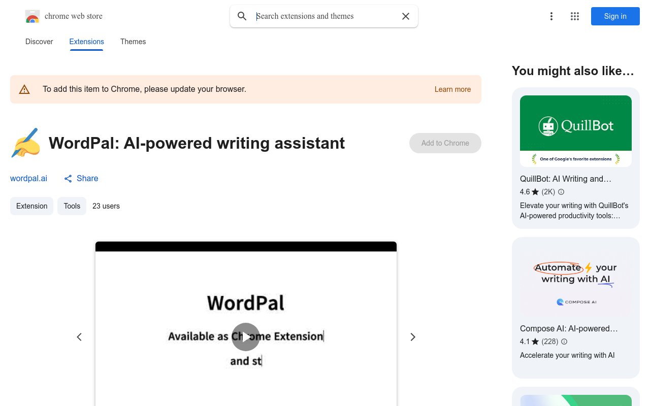 WordPal: AI-powered writing assistant