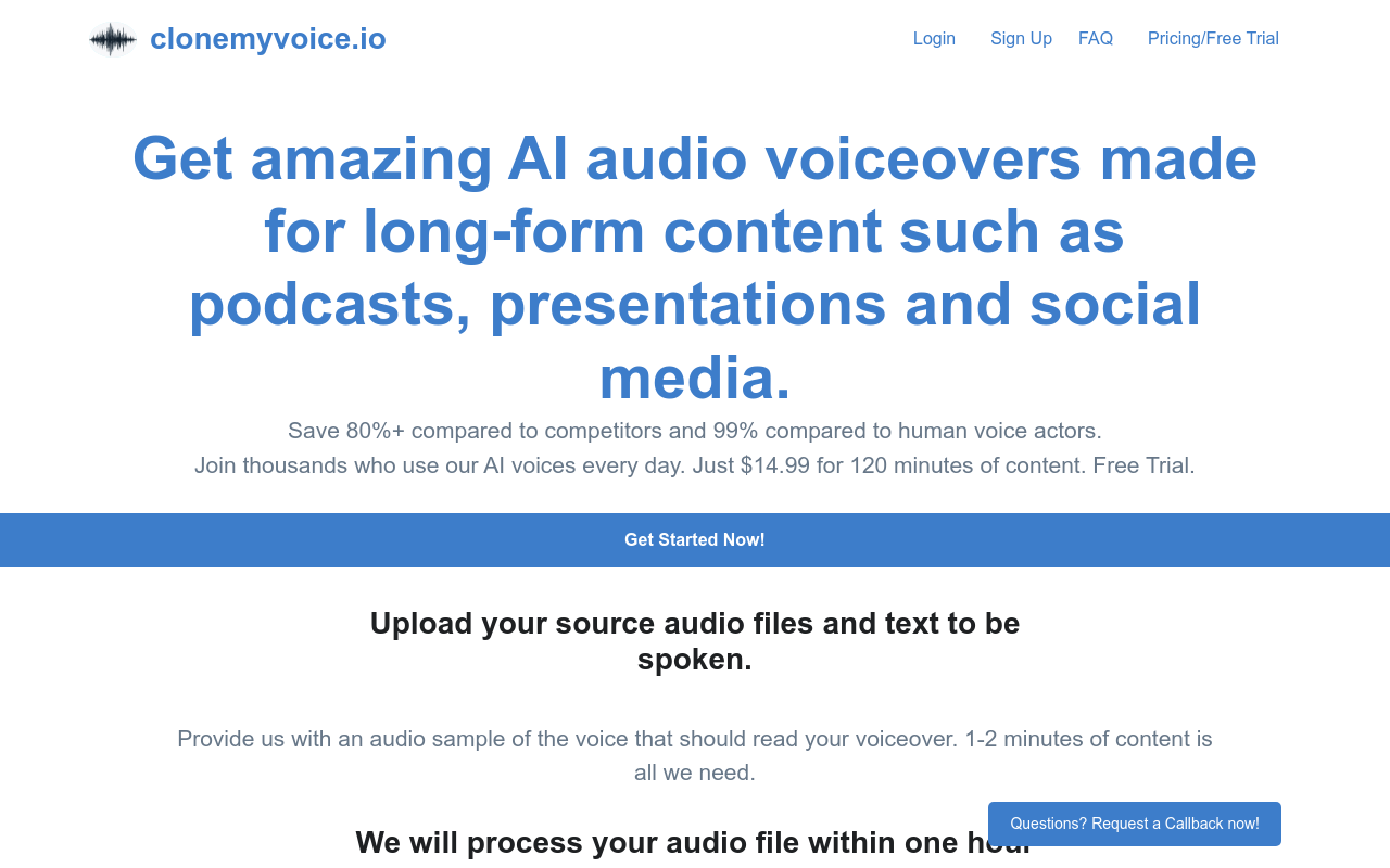 Clone Anyone's voice in seconds with AI