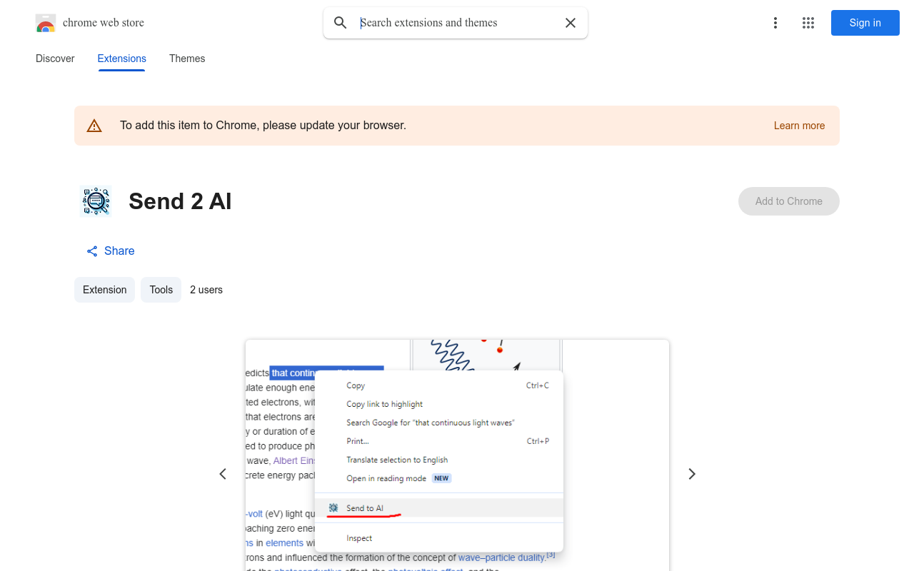Send 2 AI