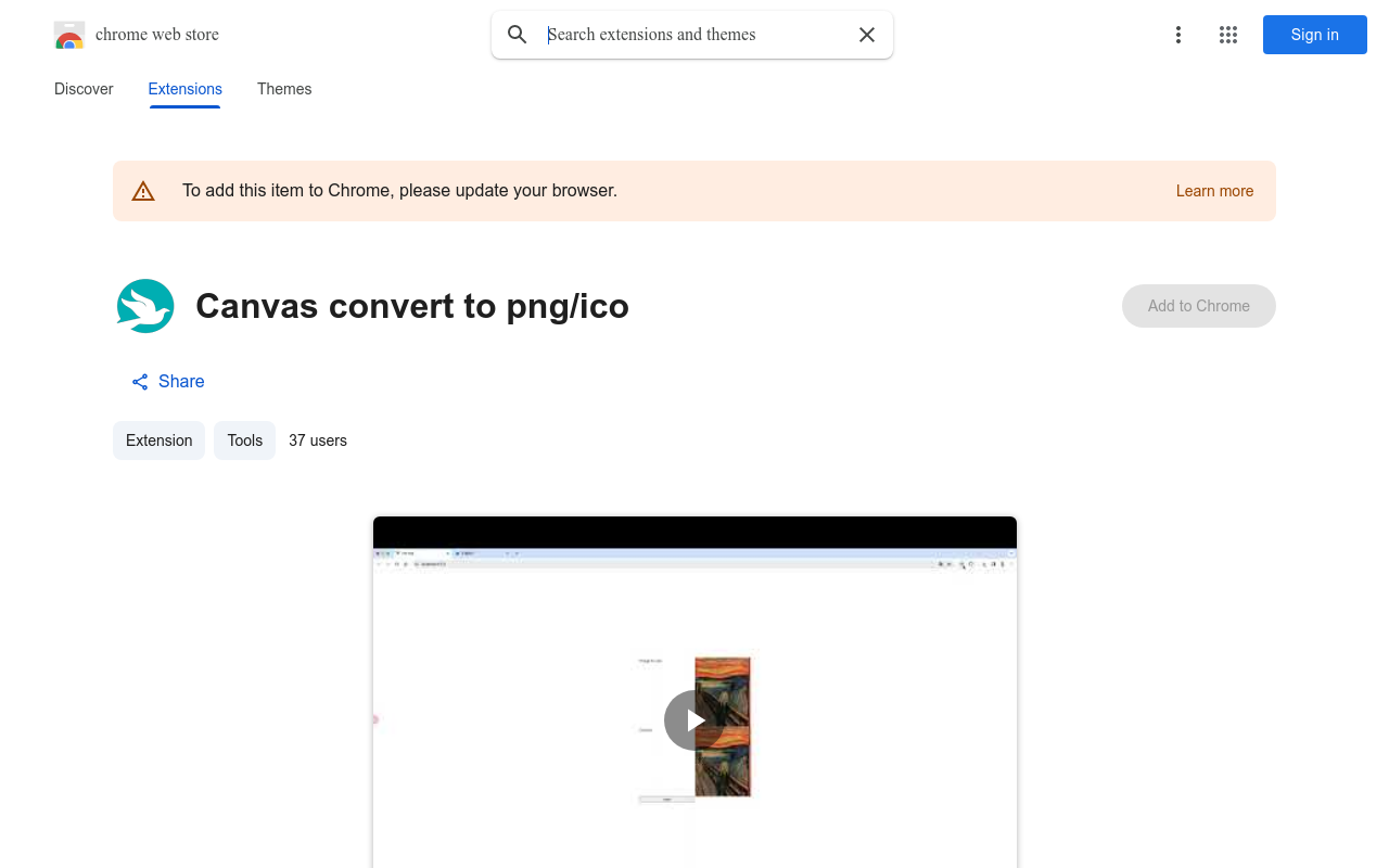 Canvas convert to png/ico