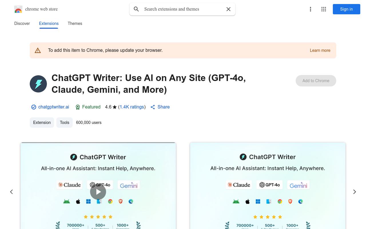 ChatGPT Writer - Write mail, messages with AI