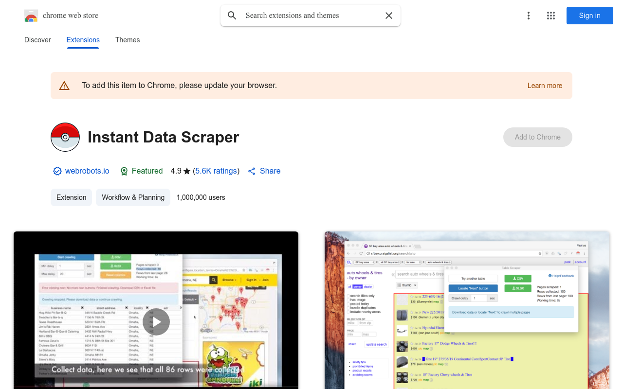Instant Data Scraper