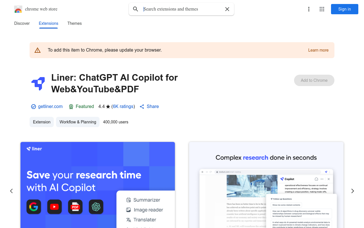 Liner: ChatGPT AI Copilot for Web&YouTube&PDF