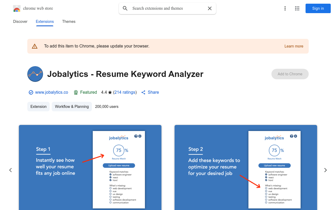 Jobalytics - Resume Keyword Analyzer