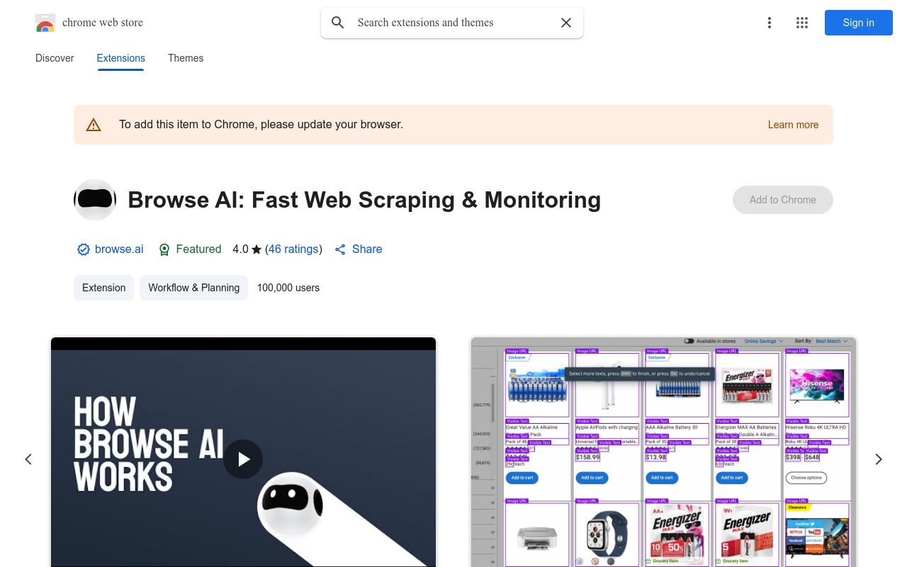 Browse AI: Fast Web Scraping & Monitoring