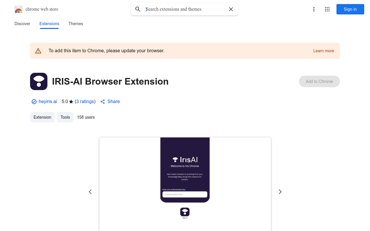 IRIS-AI Chrome