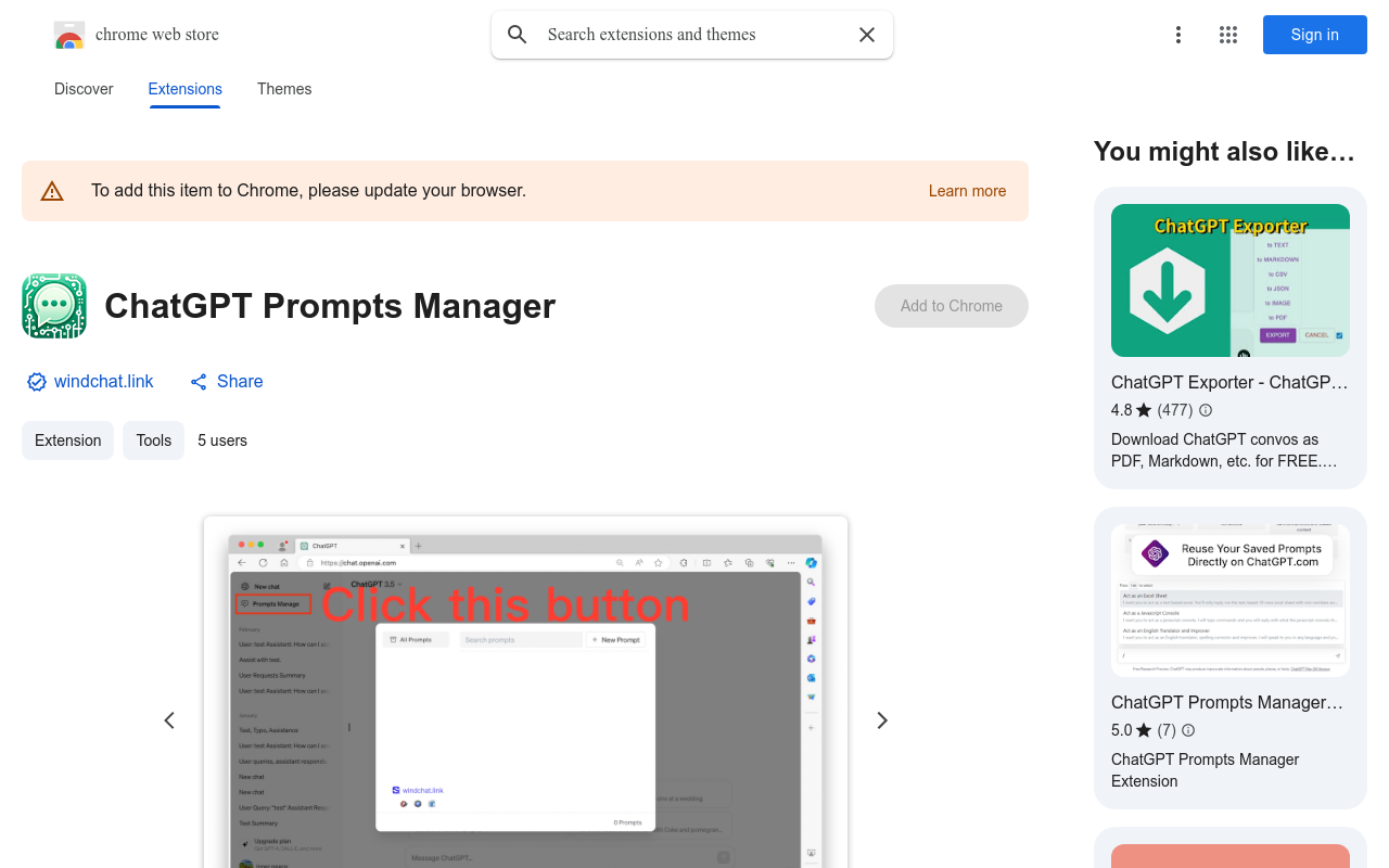 ChatGPT Prompts Manager