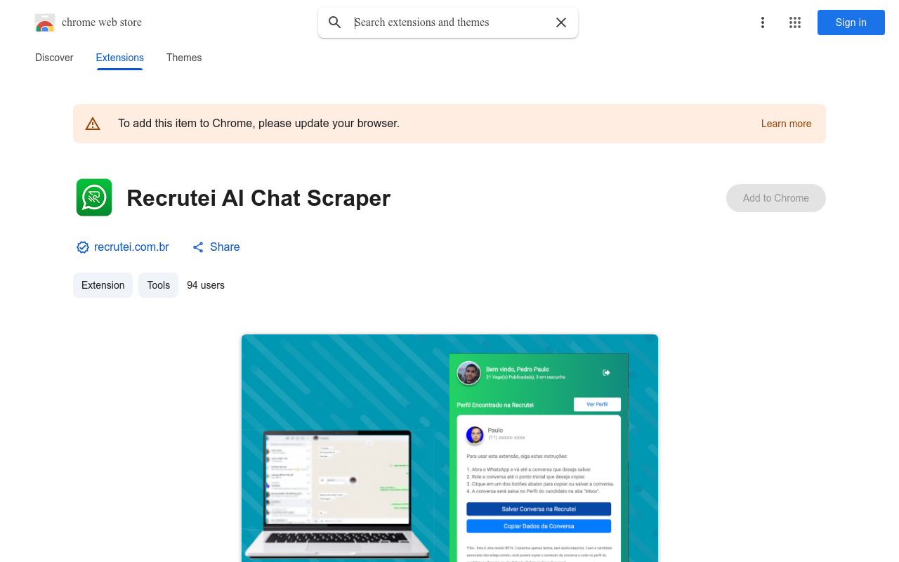 Recrutei AI Chat Scraper