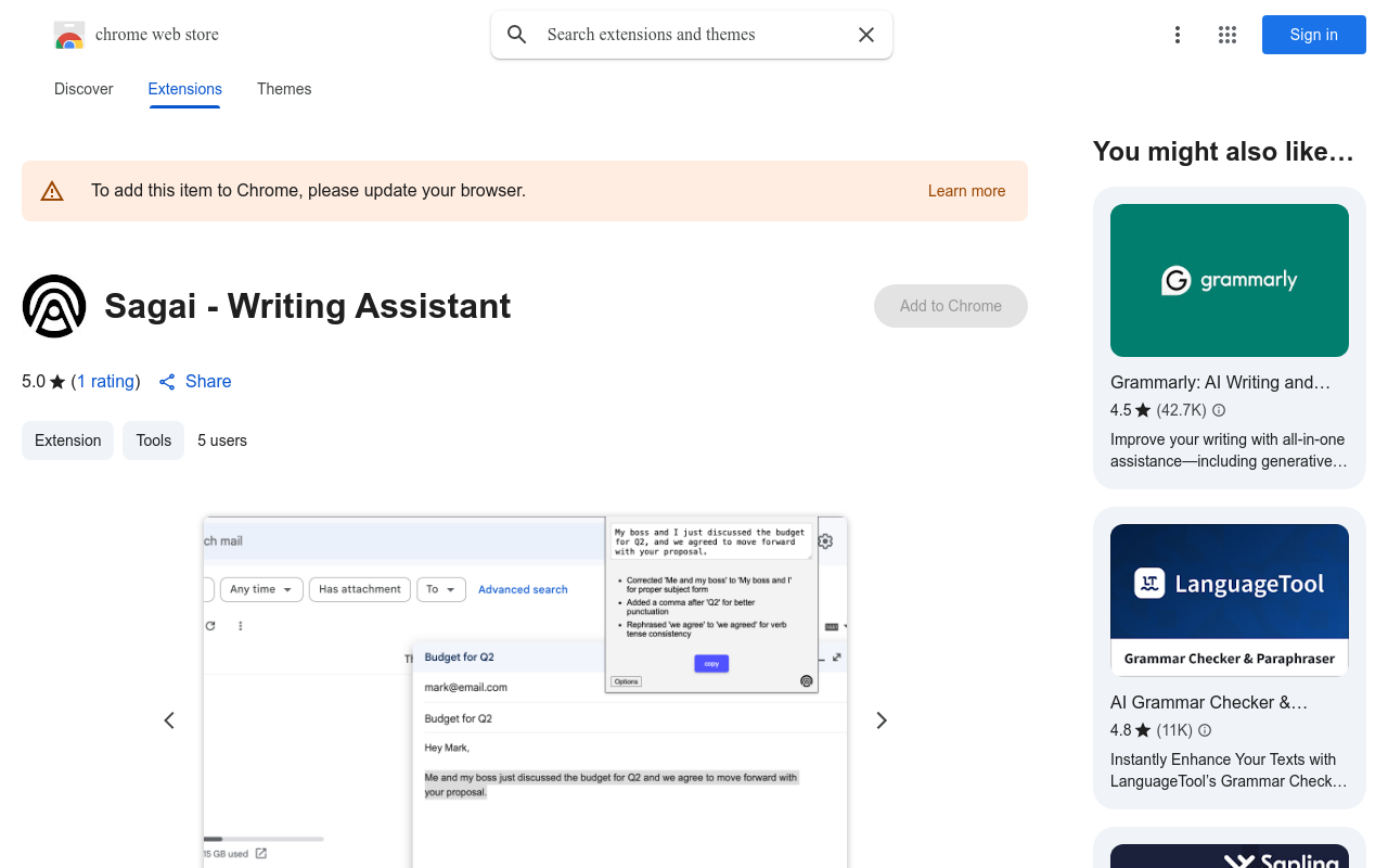 Sagai - Writing Assistant