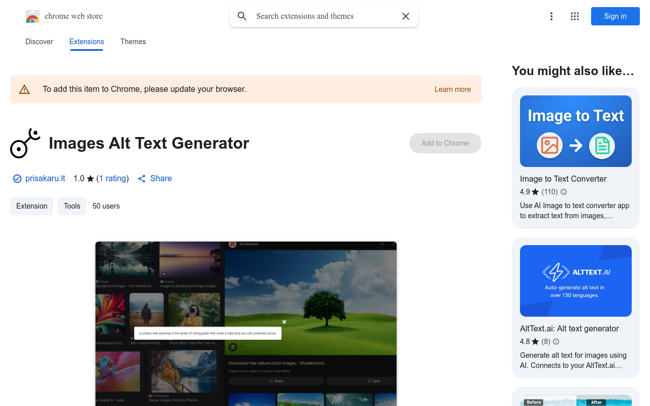 Images Alt Text Generator