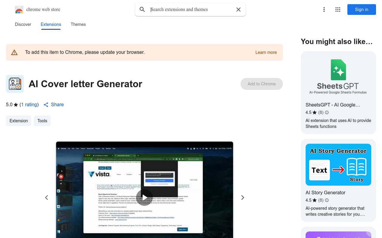 AI Cover letter Generator