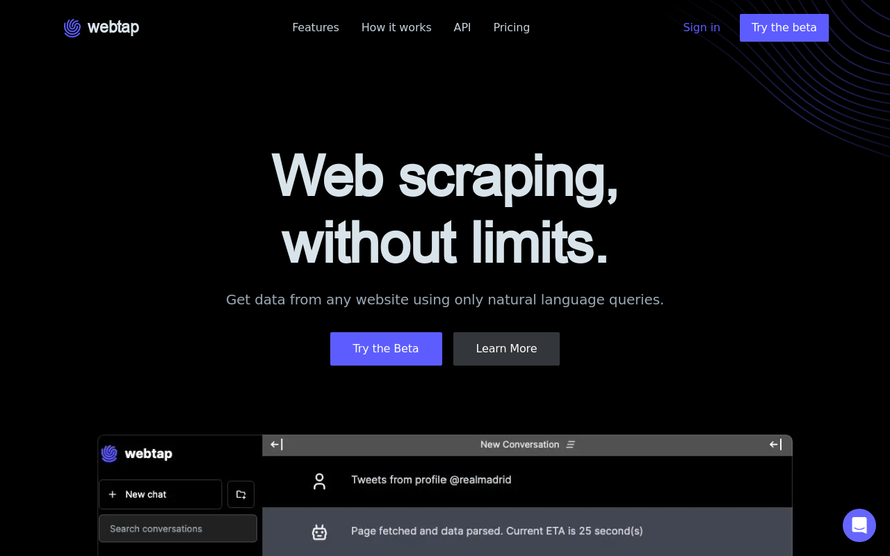 Webtap - AI Web Scraper