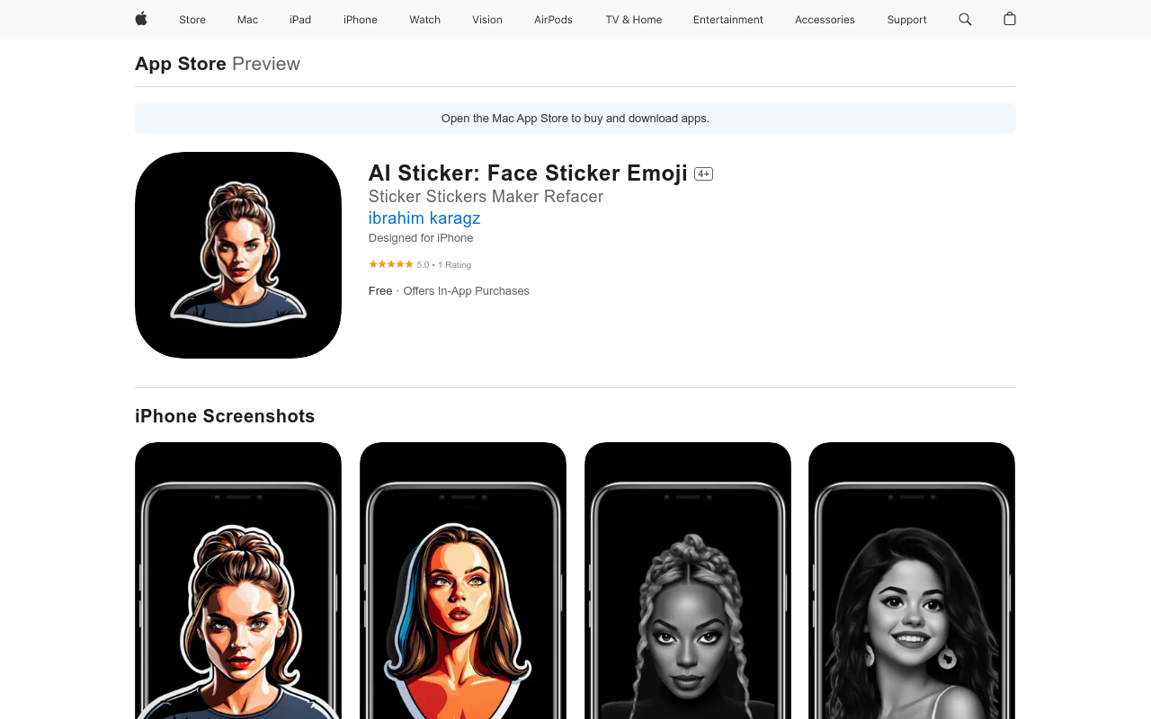AI Sticker: Face Photo to Art