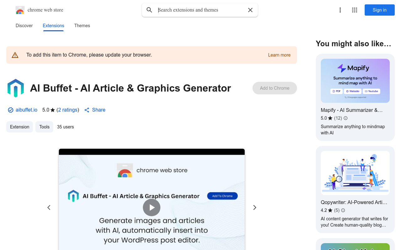 AI Buffet - AI Article & Graphics Generator