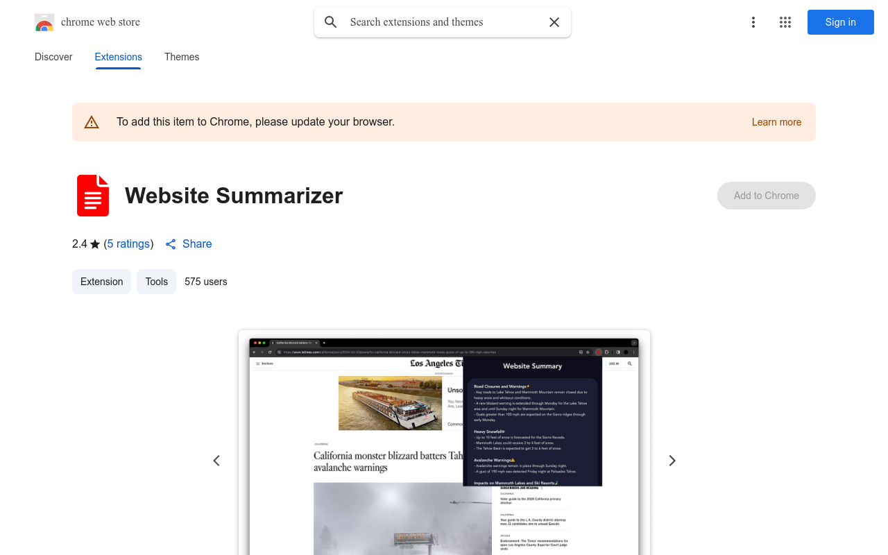 Website Summarizer