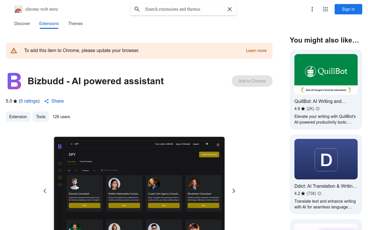 Bizbudd - AI powered assistant