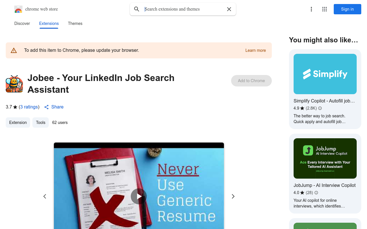 Jobee - Your LinkedIn Job Search Assistant