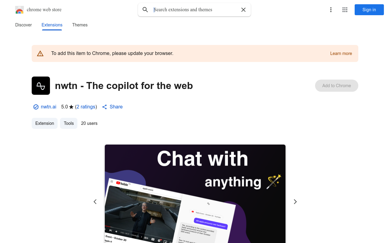 nwtn - The copilot for the web