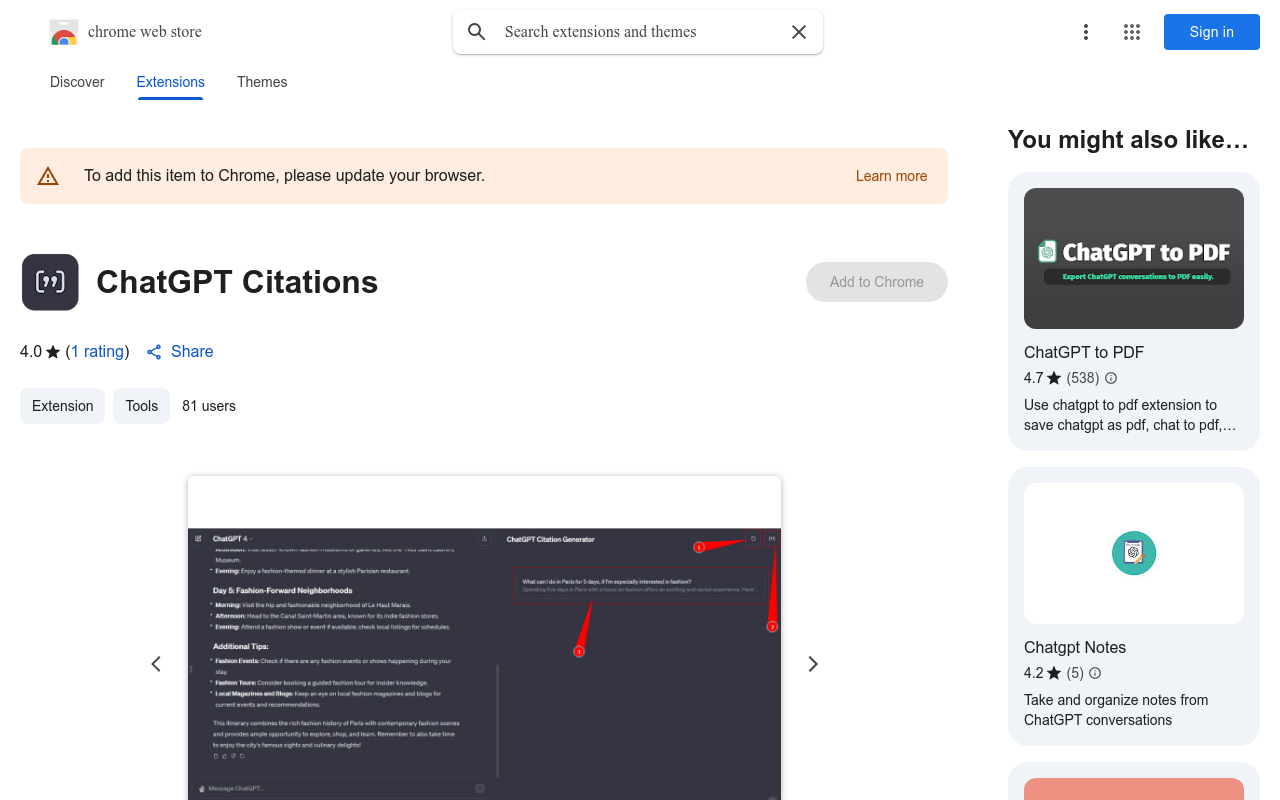 ChatGPT Citations