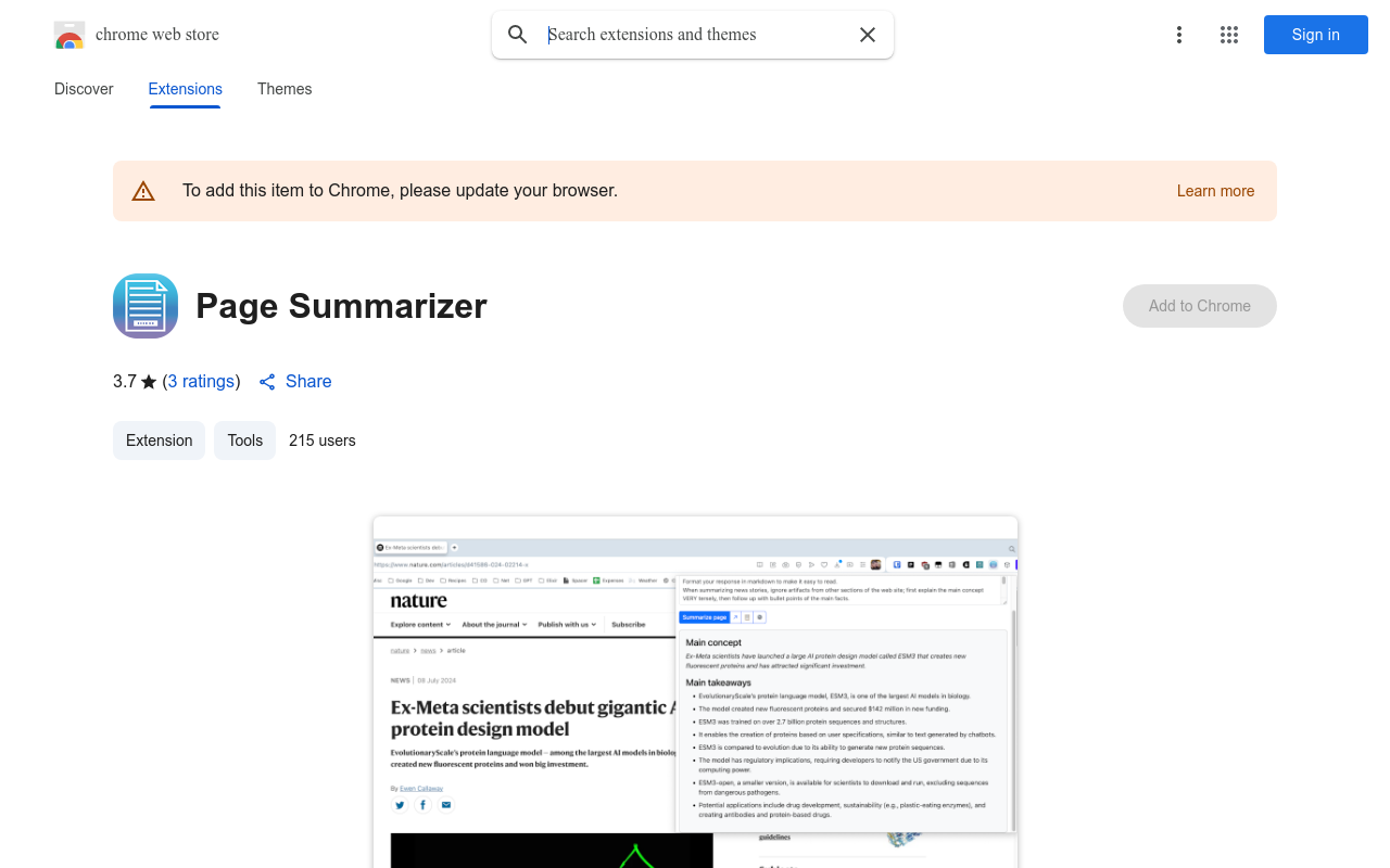 Page Summarizer