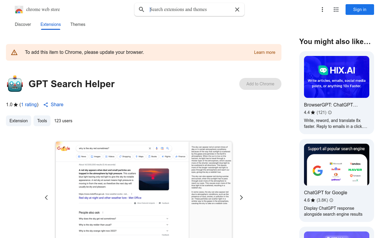 GPT Search Helper