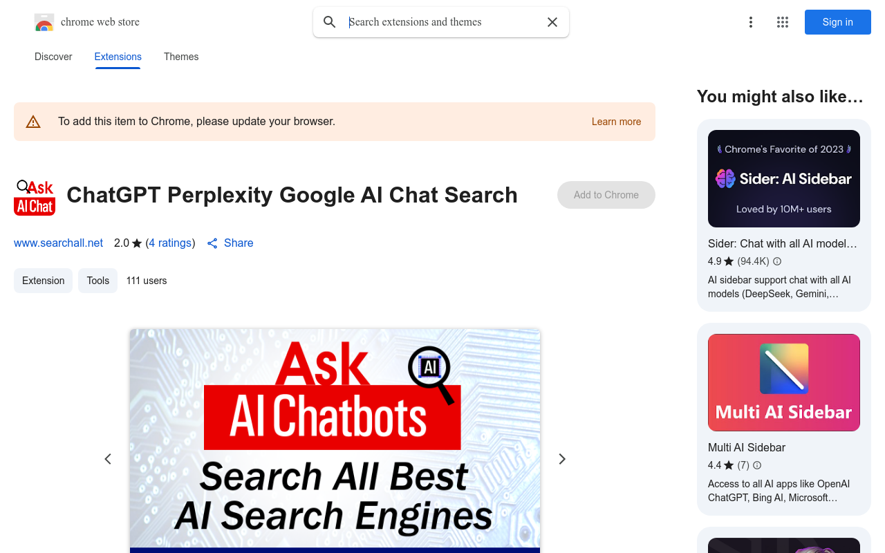 All in one AI Chat Social Media Search Engine