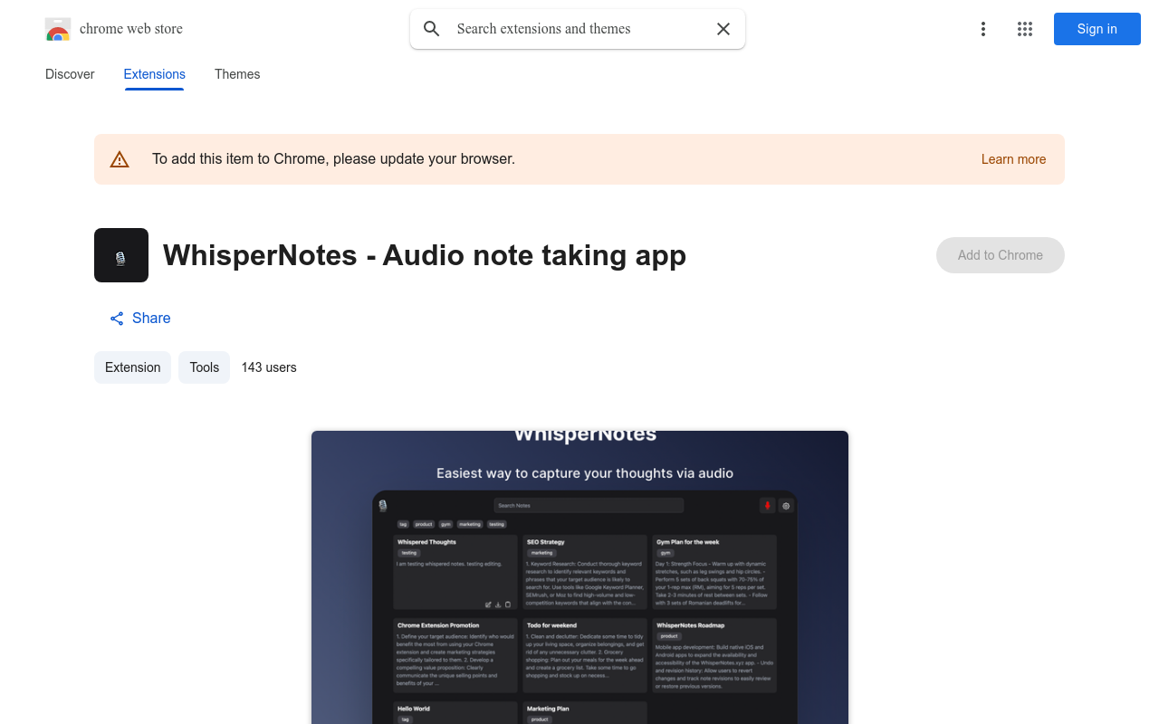 WhisperNotes - Audio note taking app
