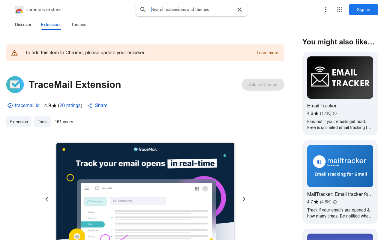 TraceMail Extension