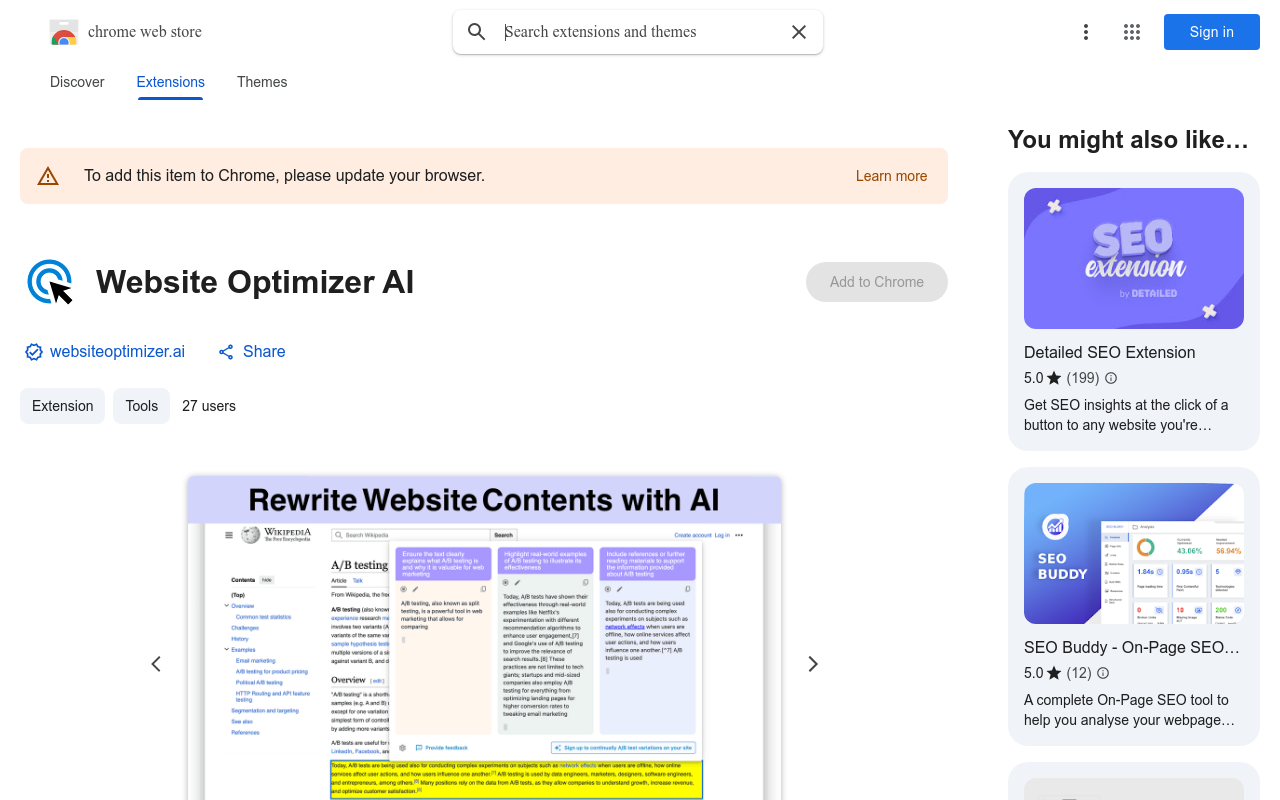 Website Optimizer AI