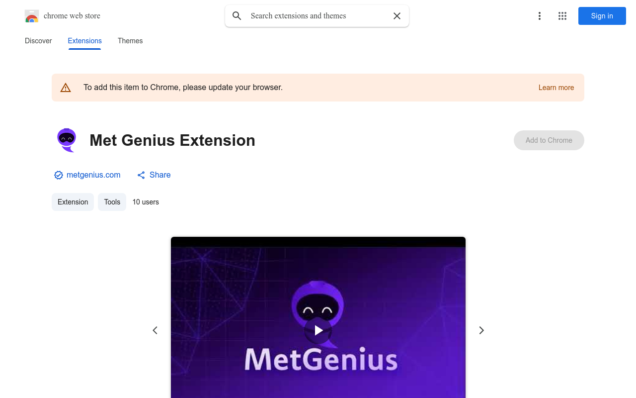 Met Genius Extension