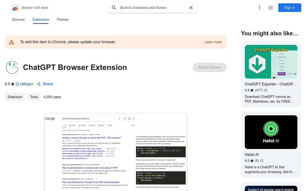 ChatGPT Browser Extension