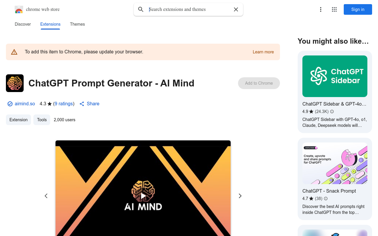 ChatGPT Prompt Generator - AI Mind