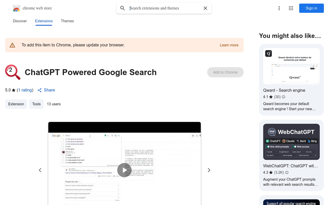 ChatGPT Powered Google Search