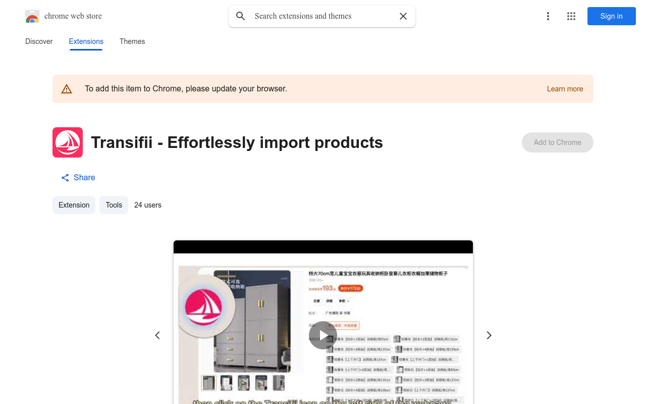 Transifii - Effortlessly import products