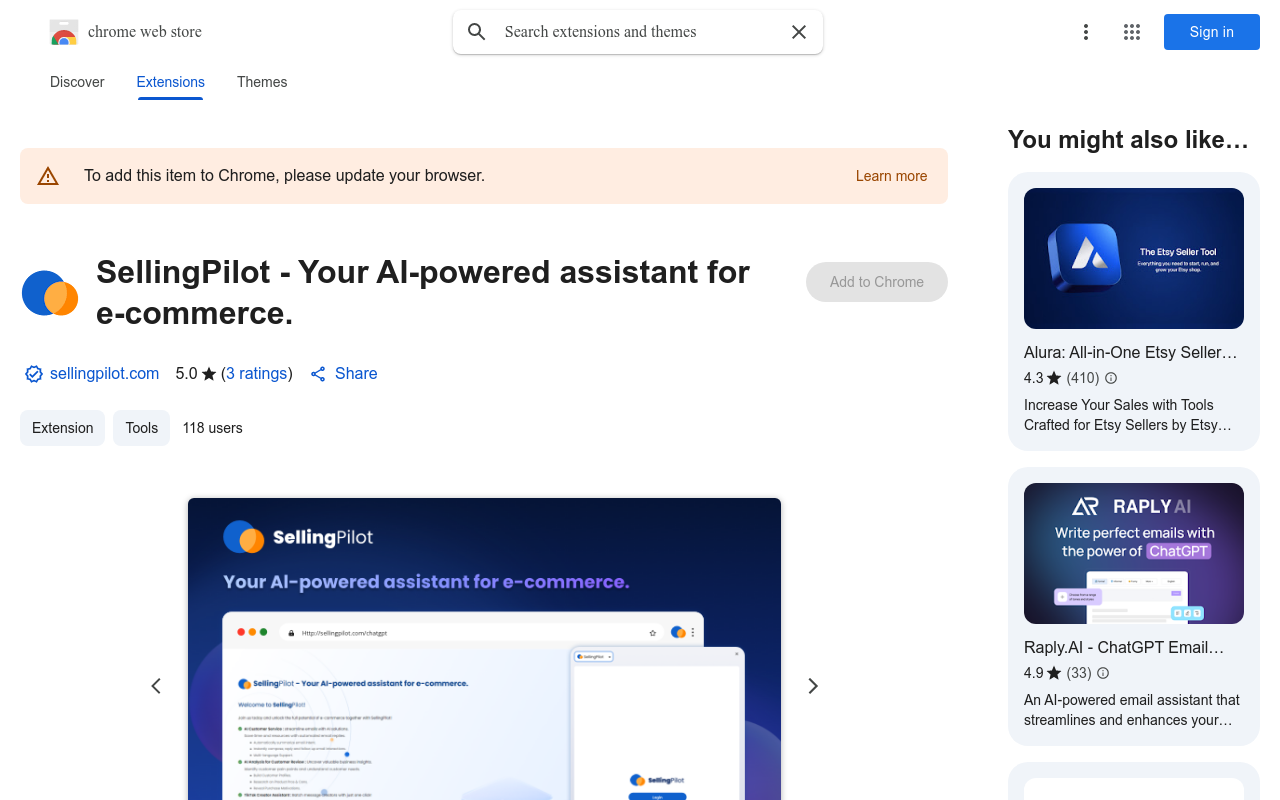 SellingPilot - Your AI-powered assistant for e-commerce.