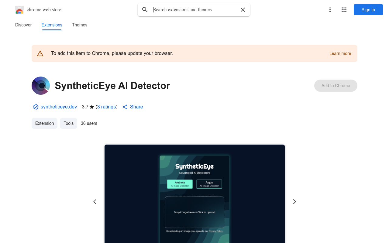 SyntheticEye AI Detector