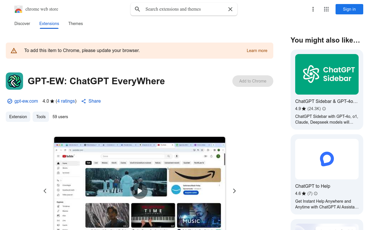 GPT-EW: ChatGPT EveryWhere