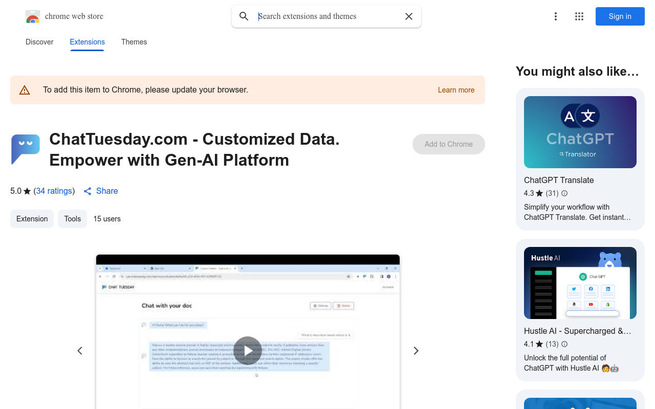 ChatTuesday.com - Customized Data. Empower with Gen-AI Platform