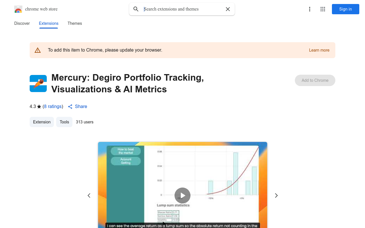 Mercury: Degiro Portfolio Tracking, Visualizations & AI Metrics