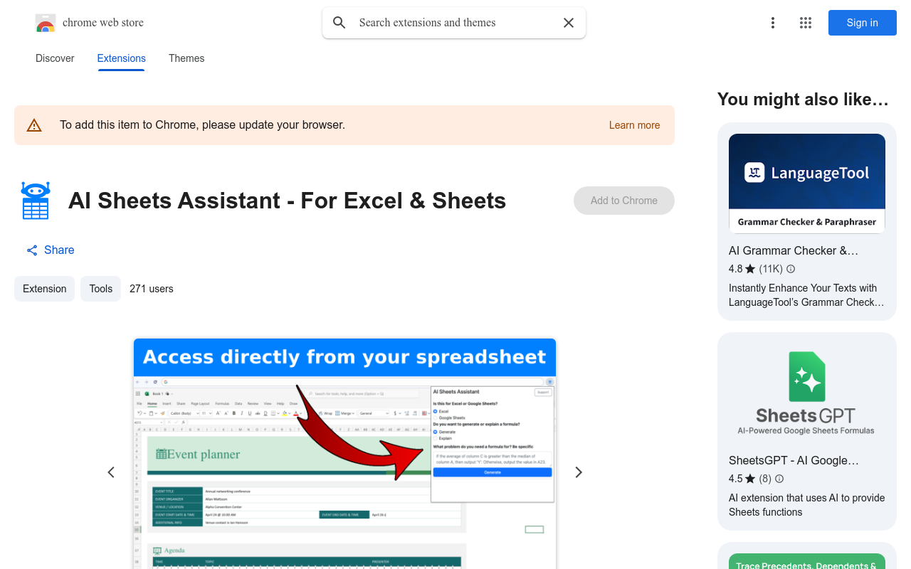 AI Sheets Assistant - For Excel & Sheets