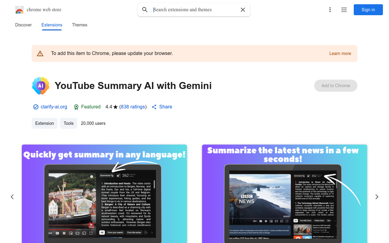 YouTube Summary AI with Gemini