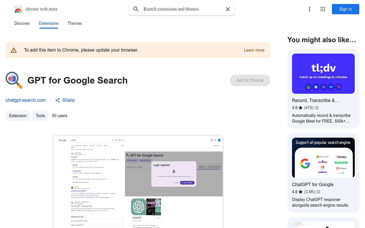 GPT for Google Search