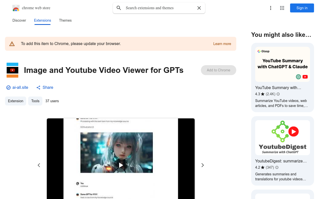 Image and Youtube Video Viewer for GPTs