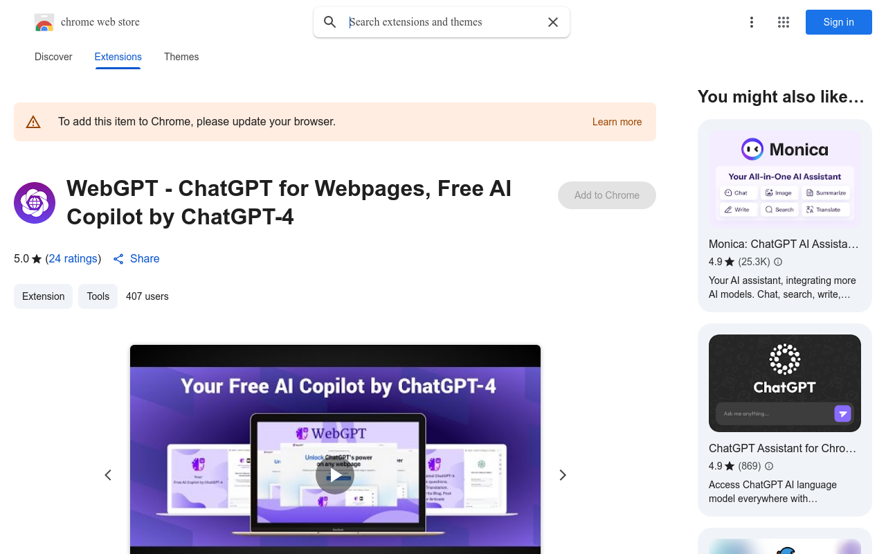 WebGPT - Chat with webpage