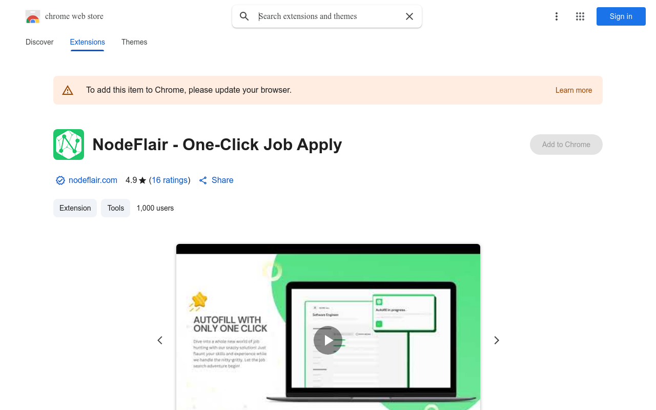 NodeFlair - One-Click Job Apply
