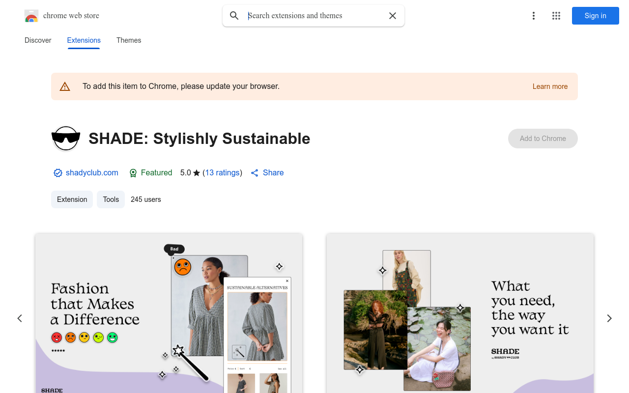 SHADE: Stylishly Sustainable