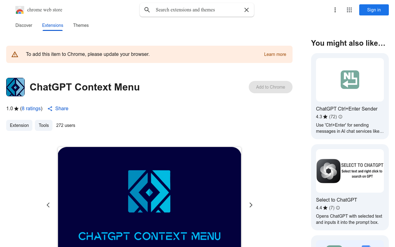 ChatGPT Context Menu