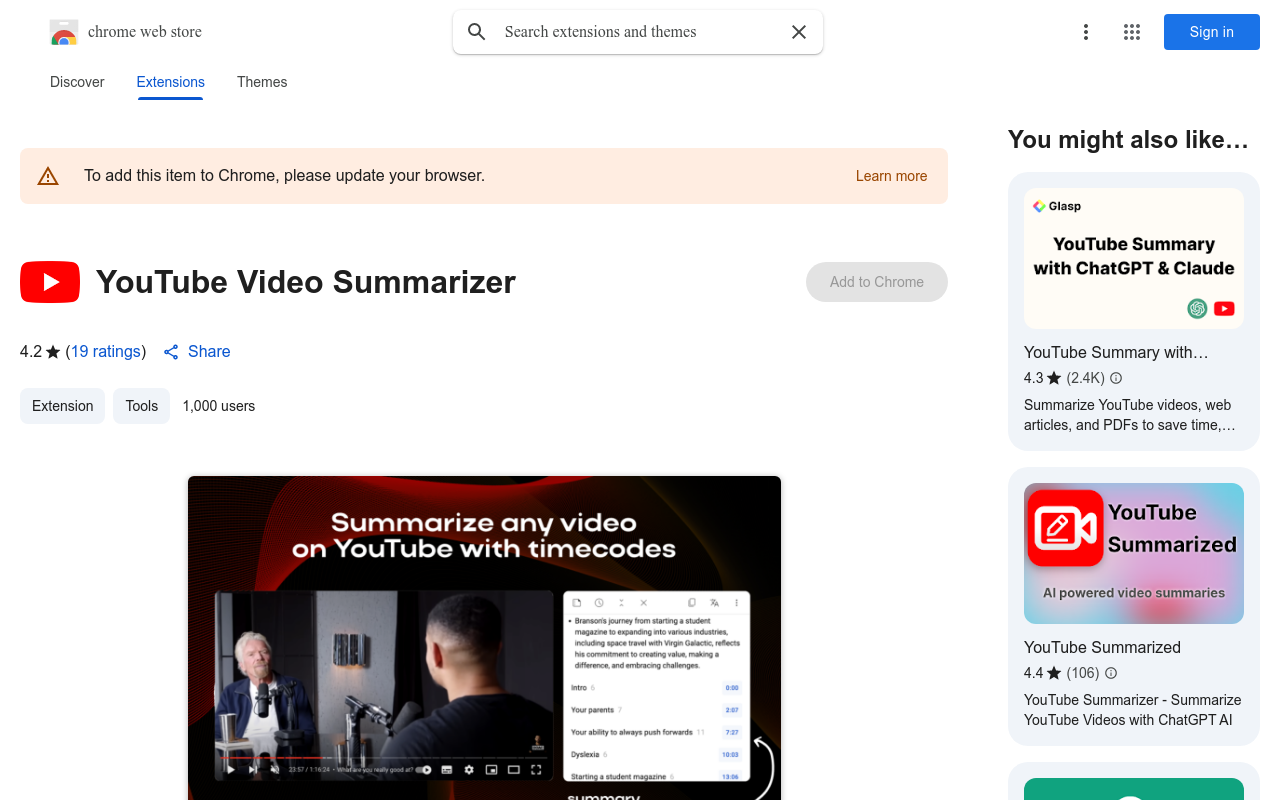 YouTube Video Summarizer