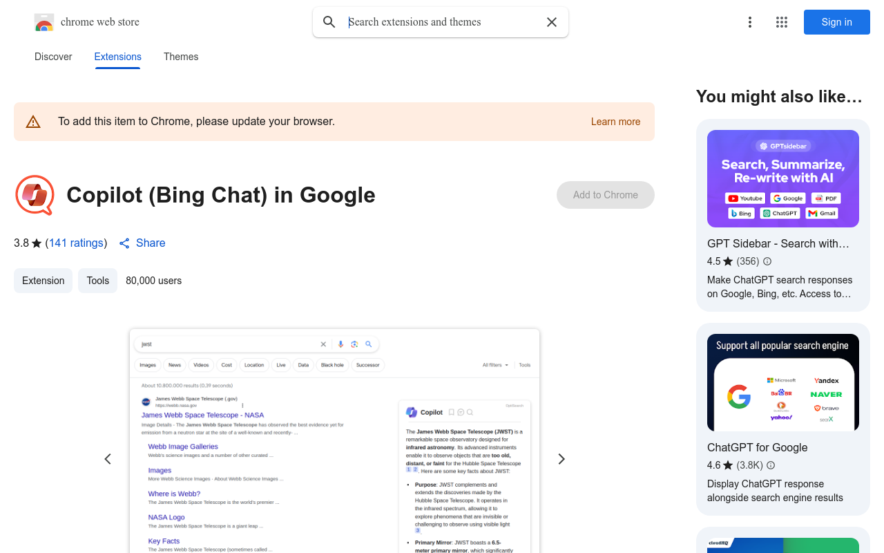 Copilot (GPT-4) in Google